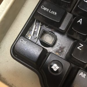 Dirty keyboard key removed