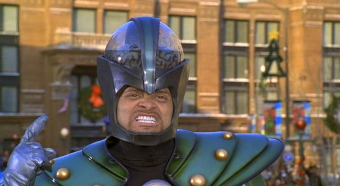 Sinbad as supervillain in Jingle All the Way