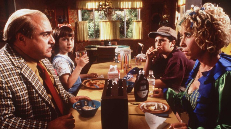 Matilda and her family at the dining table