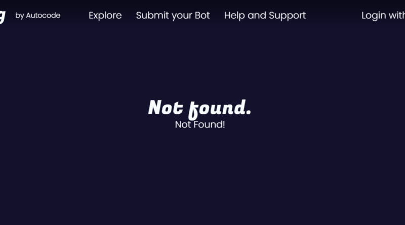 Bot Not Found